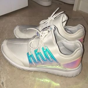 Holographic Adidas Tubular Sneakers